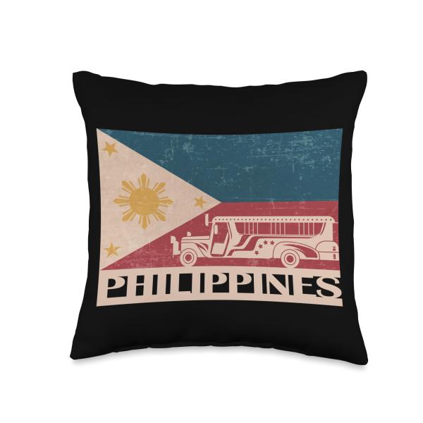 Philippines Jeepney Manila Gift Cebu Subic Palawan Souvenir Throw Pillow