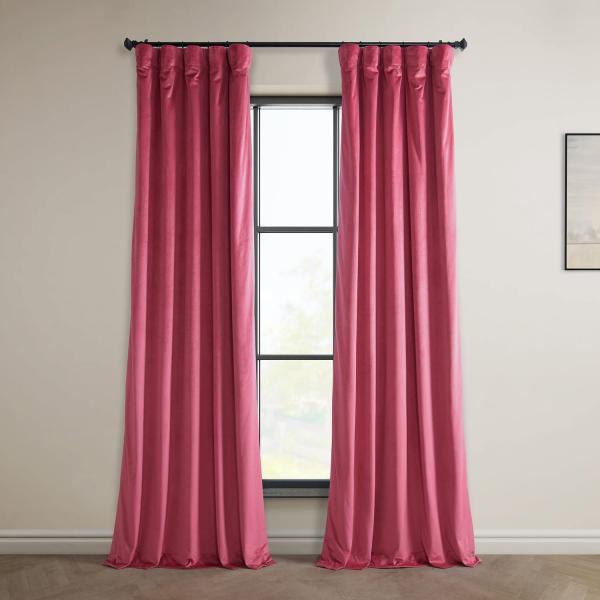 HPD Half Price Drapes Heritage VPYC-225631-84 - Tende in velluto felpato per camera da letto e soggiorno, 127 x 84, colore: rosa scuro