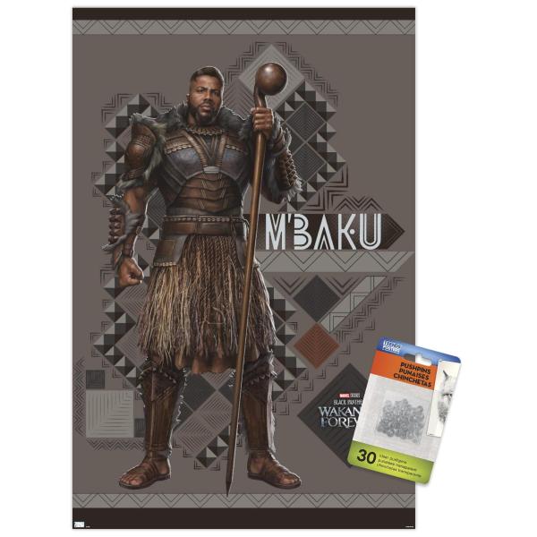 Marvel Black Panther: Wakanda Forever - M'Baku Wall Poster with Push Pins