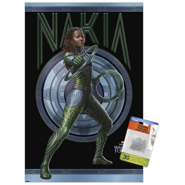 Marvel Black Panther: Wakanda Forever - Nakia Wall Poster with Push Pins