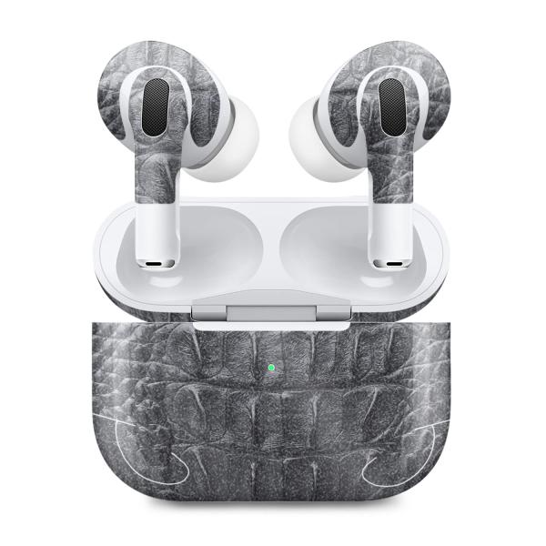 MightySkins Apple AirPods Pro 2 用グリッタースキン「Gator Back」保護デカールラップ 着脱簡単 2枚セット