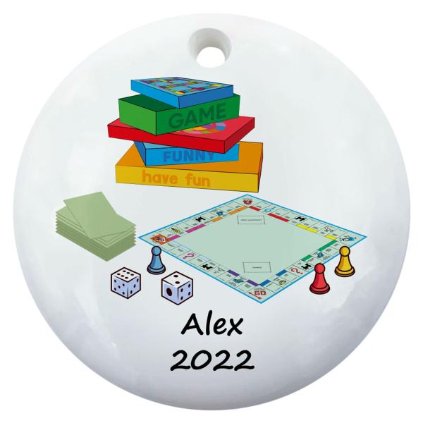 CHEERZEER CUSTOMIZE Board Game Christmas Ornament Personalized, Game On Ornament