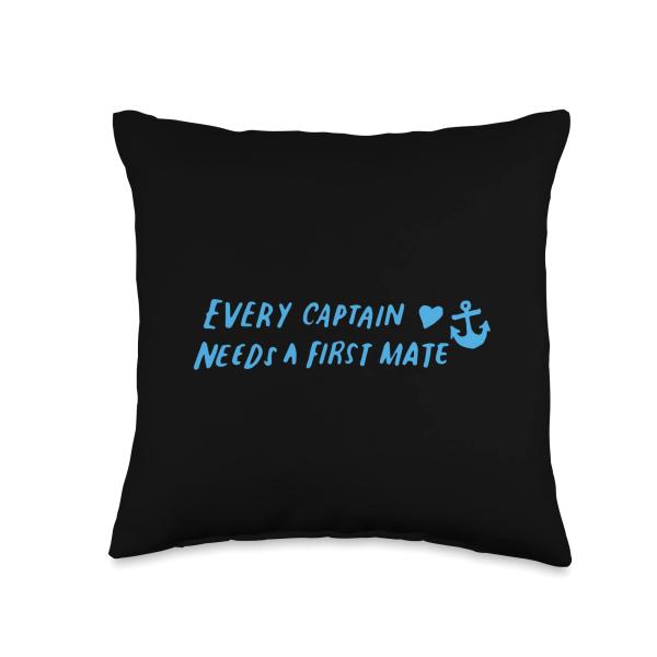 Every Captain Needs a First Mate Throw Pillow