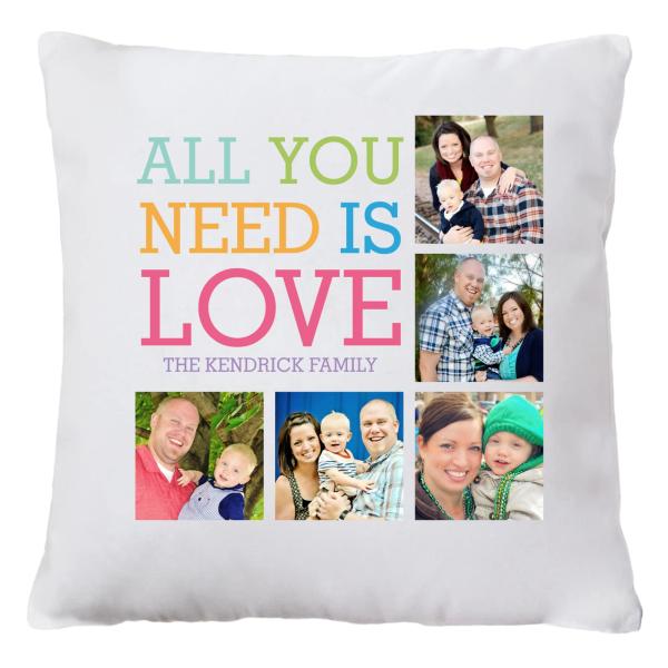Let's Make Memories Personalized Love Photo Collage Throw Pillow - Home D〓cor for Mom