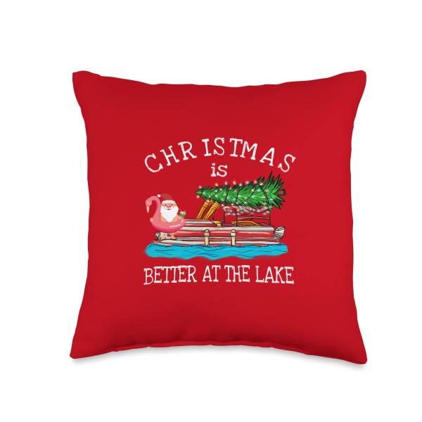 Christmas Life Is Better At The Lake House Lover Decor Toys Throw Pillow