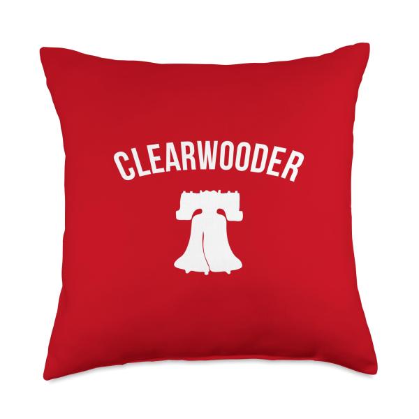 Clearwooder Philly JAWN Philadelphia Clearwater Baseball Throw Pillow