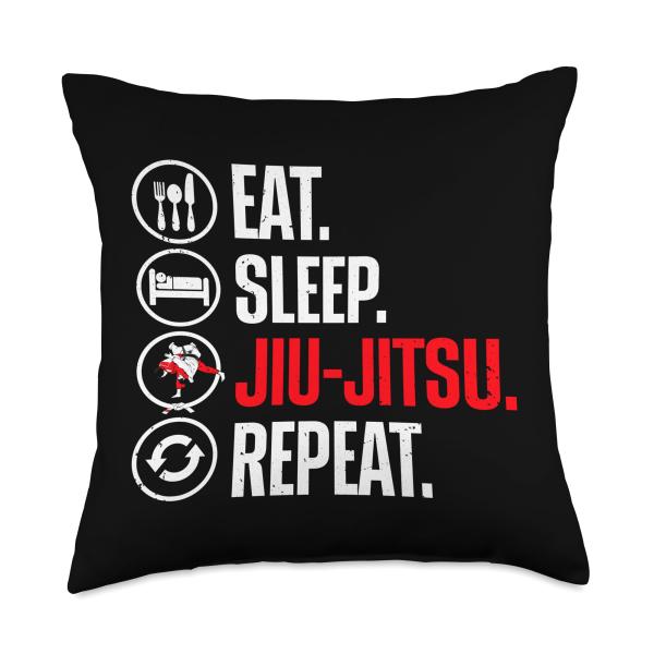 Funny Jiu Jitsu Design For Men Women Kids Martial Arts Lover Throw Pillow