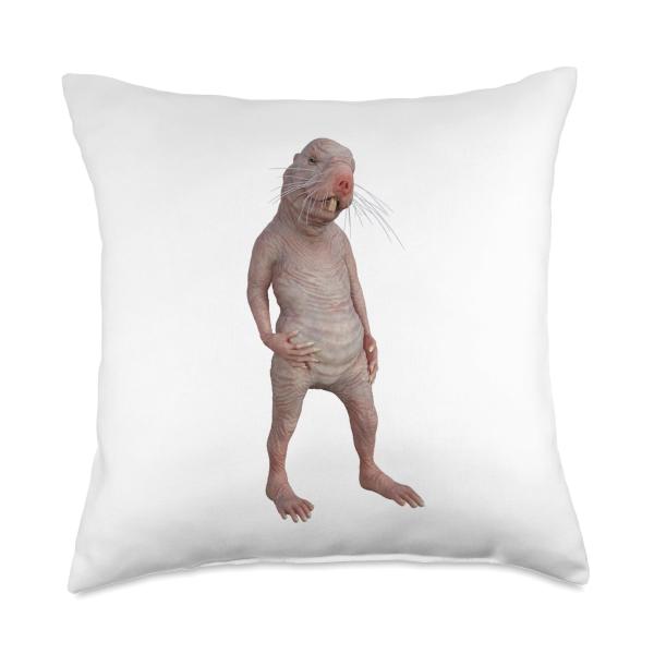 Fun Ethiopia Kenya Somalia Africa Naked Mole Rat Mole-rat Throw Pillow