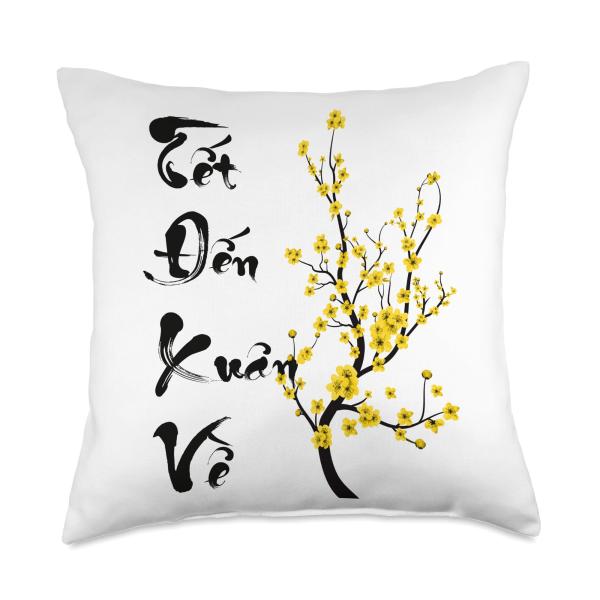 Vietnamese Lunar New Year Decorations 2025 | Tet 2025 Throw Pillow
