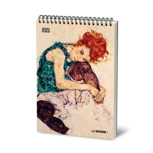 Stifflex シーレ/スケッチブック スパイラル綴じ イタリア製 24×33cm 30枚 ナチュラルホワイト