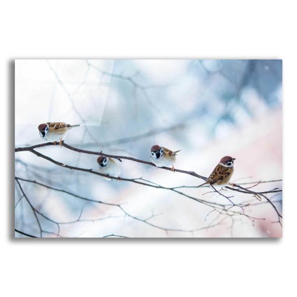 Epic Art 'Bird Feeders Treehouse' by Epic Portfolio, Acrylic Glass Wall Art, 16"x12"