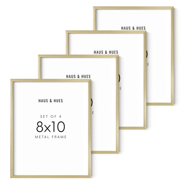 HAUS AND HUES ゴールドアルミフレーム 4個セット - 8x10