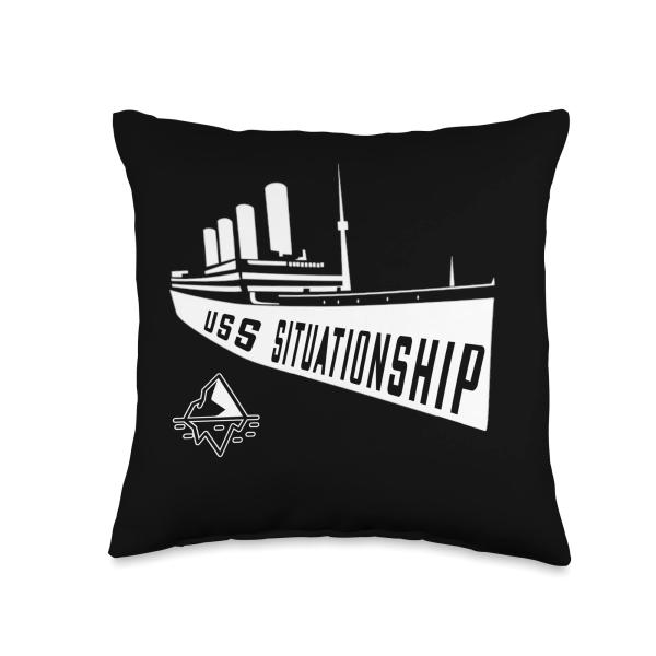 USS Situationship Complicated Relationships Gift Friendship Throw Pillow, 16x16