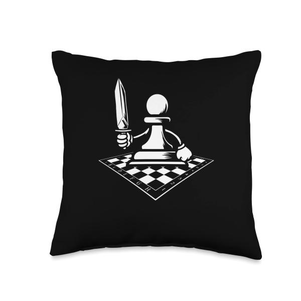 Chess Sword Chessman Chessboard Master - Chess Throw Pillow