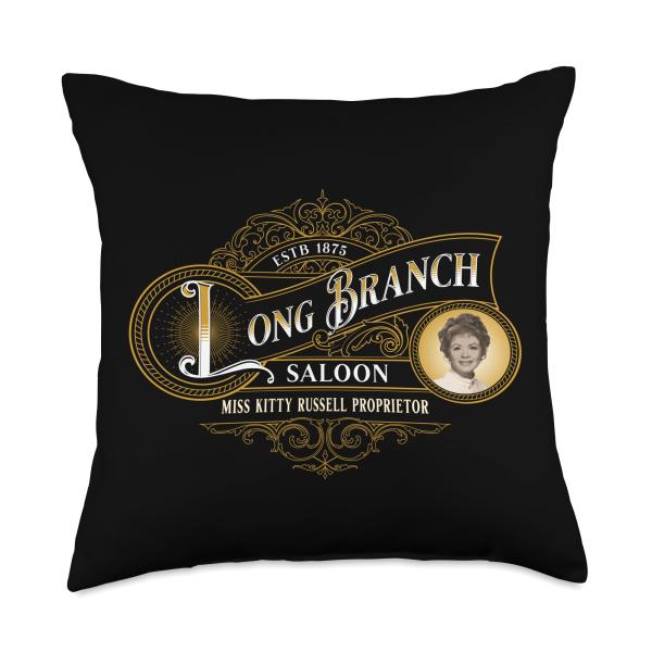 Miss Kitty's Long Branch Saloon | Classic TV Western Throw Pillow