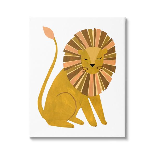 Stupell Industries Fun Lion Mane Wildlife Canvas Wall Art, Design by Emily Kopcik