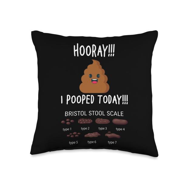Toddler Poop Costume Funny Poop Costume Poop I Pooped Today Throw Pillow