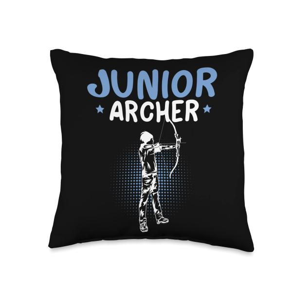 Junior Archer Archery Bow Archers Throw Pillow