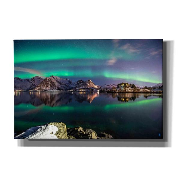 Epic Graffiti 'Northern Light Aurora Borealis' by Epic Portfolio, Giclee Canvas Wall Art, 18"x12"