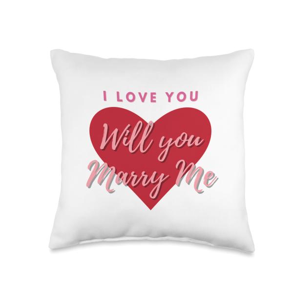 Will You Marry Me Throw Pillow