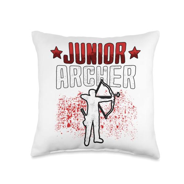 Junior Archer Archery Bow Archers Throw Pillow