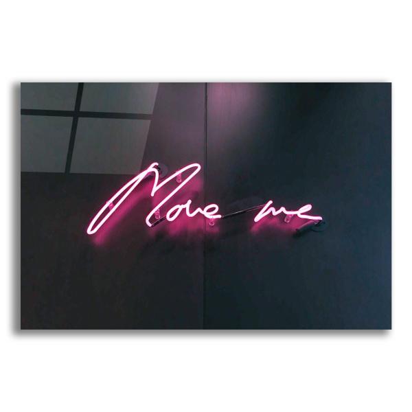 Epic Art 'Move Me In Neon Pink' by Epic Portfolio, Acrylic Glass Wall Art, 16"x12"