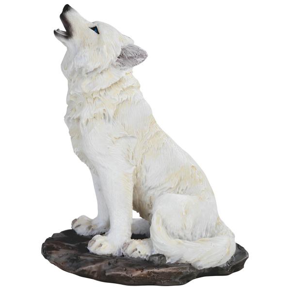 ICE ARMOR 5" H Howling Snow Wolf Figurine