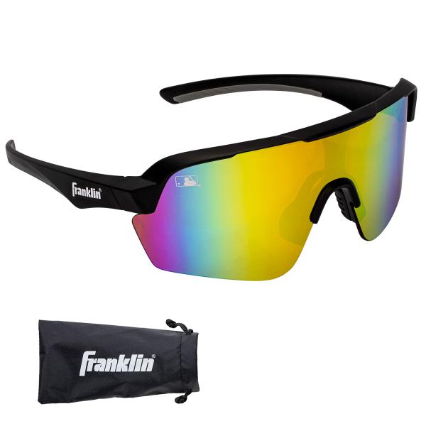 Franklin Sports MLBベースボールプロサングラス - 野球 + ソフトボールサングラス 子供用 大人用 - 軽量スポーツサングラス UV保護 - キャリーケース付き - ブ