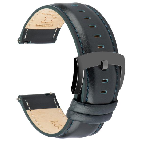 OTTOODY Leather Watch Bands Quick Release, Elegant Top Grain Leather Watch Straps for Men ＆ Women, Choice of Color ＆ Width - 18mm, 19mm, 20mm, 21mm
