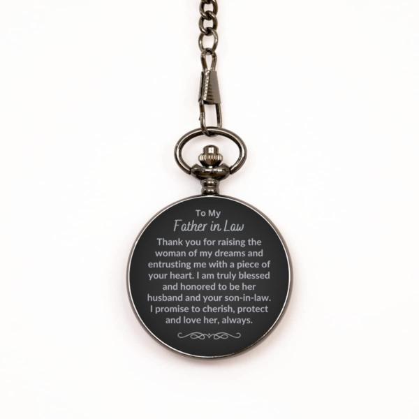 Spring Pet Products Gift for Father in Law Engravable Pocket Watch