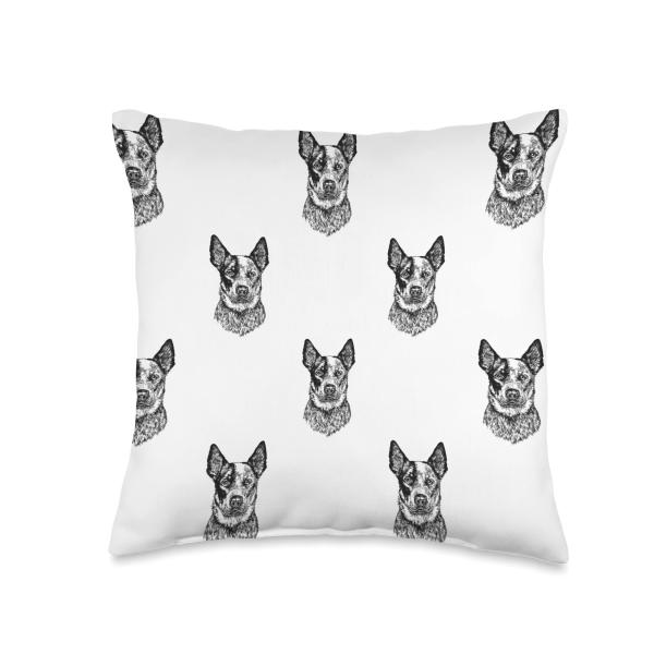 Blue Heeler Pattern Australian Cattle Dog Mom Dog Lovers Throw Pillow