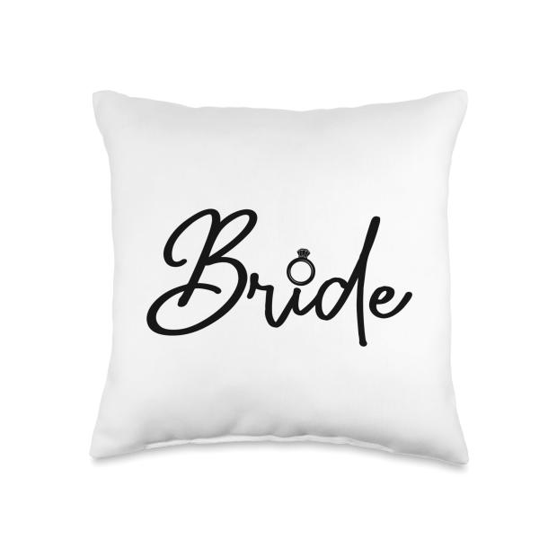 Bride Wedding Bachelorette Party Bridal Shower, Bride Throw Pillow