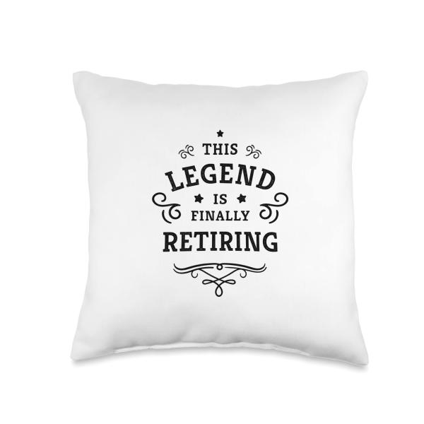 This Legend is finally Retiring Funny Retirement Design Throw Pillow