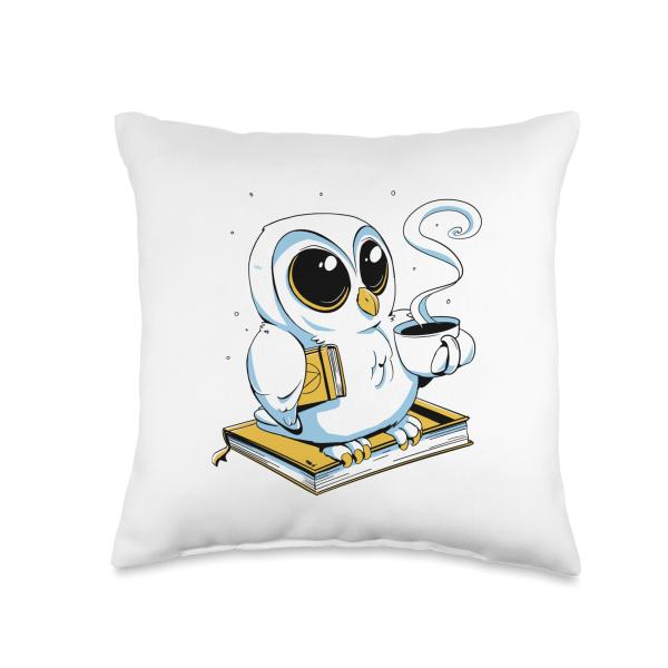 Funny Owl Design For Men Women Cute Owl Nocturnal Bird Lover Throw Pillow