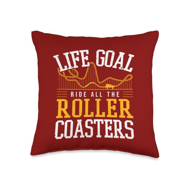 Rollercoaster Fans I Ride All The Roller Coasters Throw Pillow