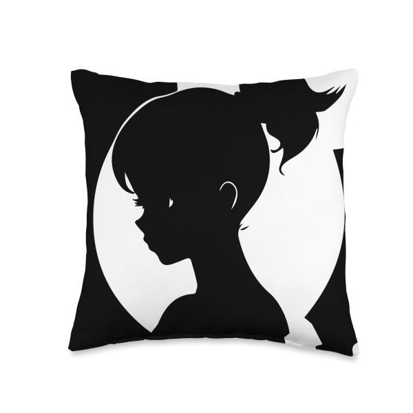 Batcave Girl Dark Fairytale Goth Occult Women Gothic Throw Pillow
