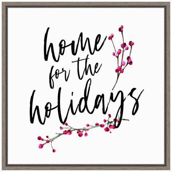 Amanti Art Framed Canvas Wall Art 22x22 Home for the Holidays Portfolio, Framed Wall Art Canvas, Holidays Artwork, Country Rustic Decor, Medium Poster