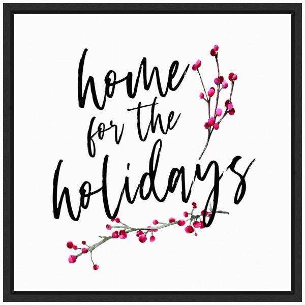Amanti Art Framed Canvas Wall Art 22x22 Home for the Holidays Portfolio, Framed Wall Art Canvas, Holidays Artwork, Modern Decor, Medium Poster Paintin