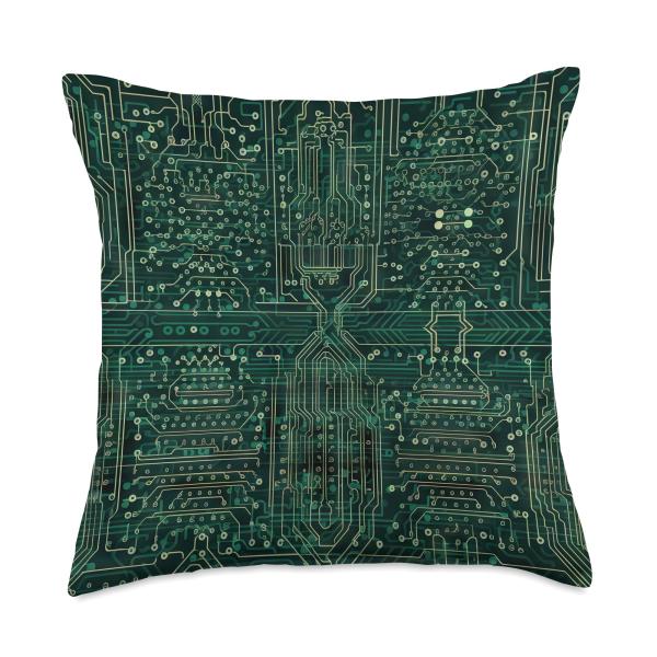 Circuit Board Throw Pillow