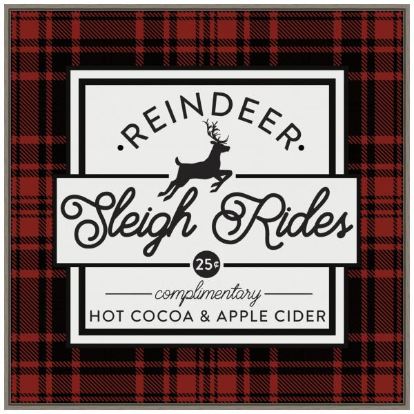 Amanti Art Framed Canvas Wall Art 30x30 Plaid Holidays III RB by Wild Apple Portfolio, Framed Wall Art Canvas, Holidays Artwork, Country Rustic Decor,