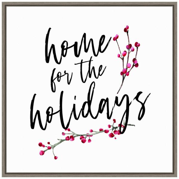 Amanti Art Framed Canvas Wall Art 30x30 Home for the Holidays Portfolio, Framed Wall Art Canvas, Holidays Artwork, Country Rustic Decor, Large Poster