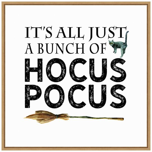 Amanti Art Framed Canvas Wall Art 30x30 Just a Bunch of Hocus Pocus Broom Portfolio, Framed Wall Art Canvas, Holidays Artwork, Modern Decor, Large Pos