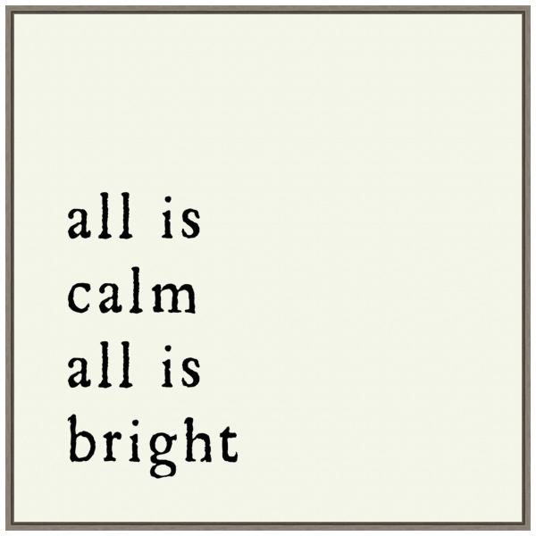 Amanti Art Framed Canvas Wall Art 30x30 All is Calm Portfolio, Framed Wall Art Canvas, Typography Artwork, Country Rustic Decor, Large Poster Painting