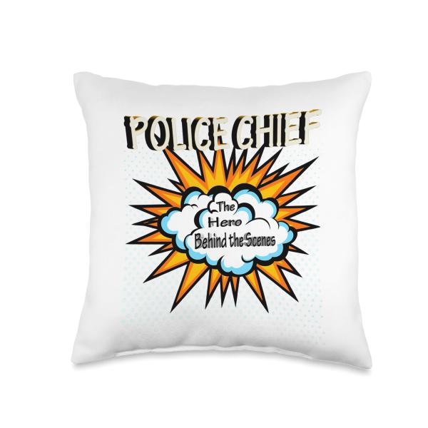 POLICE CHIEF Gifts Police Chief-Funny Hero Job Throw Pillow, 16x16