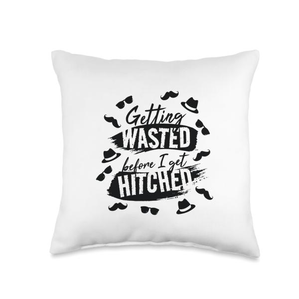 Junggesellinnenabschied Braut Heirat Ehe Br〓utigam Stag Party, Wedding, Engagement Throw Pillow, 16x16