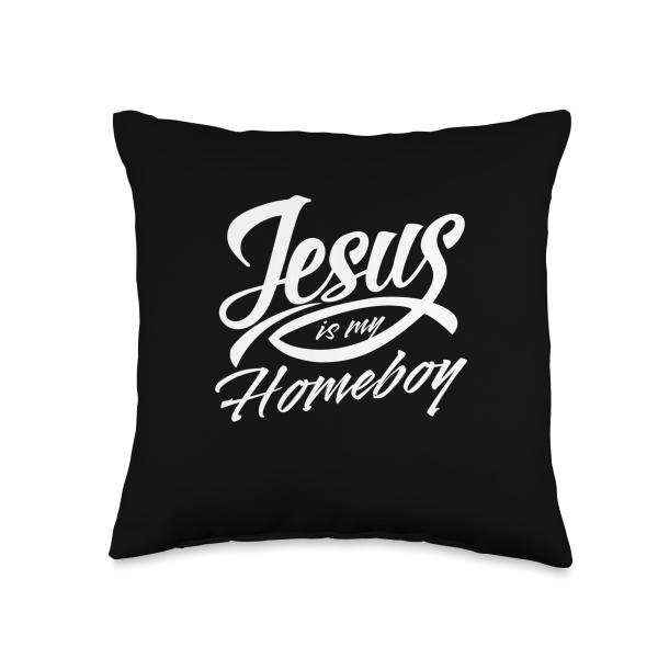 Christian Gifts ＆ Accessories Christianity Catholic-Bible Jesus is My Homeboy Throw Pillow, 16x16