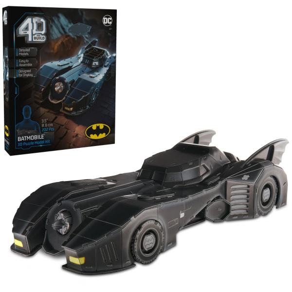 4D Build DC バットマン レトロ バットモービル 3Dモデルキット スタンド付き 202ピース 接着剤不要