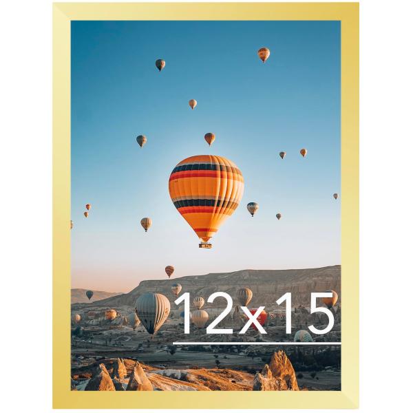 JCJMY 12x15 inch Picture Frame, Horizontal and Vertical Formats for Wall Hanging, 12 x 15 Wall Gallery Poster Photo Frames with Shatter Resistant Plex