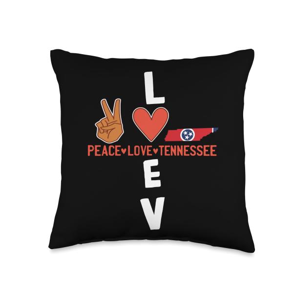 Tennessee State Flag Volunteers Tennessee Souvenir Decor TN Women Tennessee State Flag Throw Pillow, 16x16