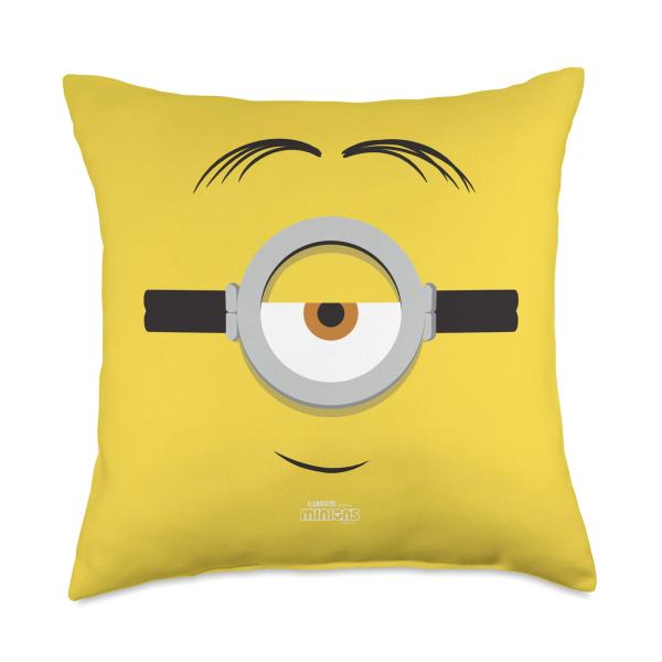 Minions Stuart Big Face Halloween Costume Throw Pillow